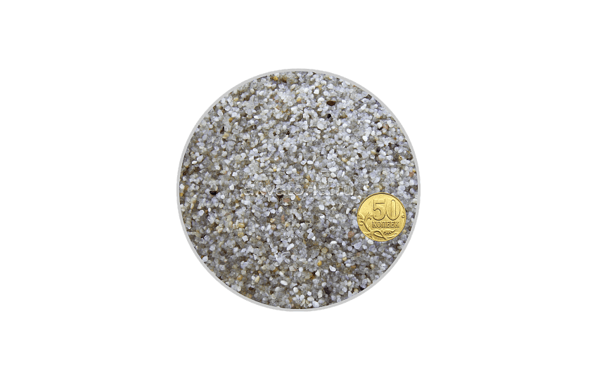 Грунт Биодизайн «Окатанный кварцевый песок (молочный)», 1,2-3 мм, 4 л