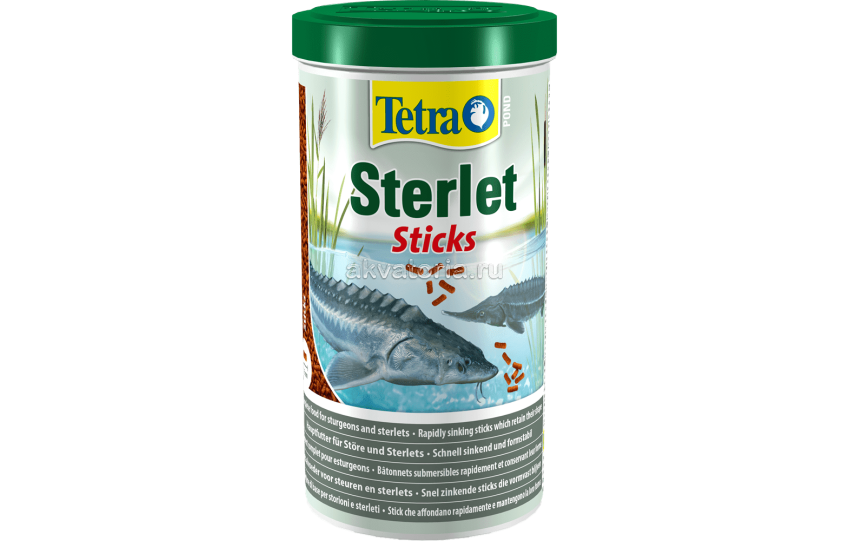 Корм Tetra Pond Sterlet Sticks, для стерляди и осетровых видов рыб, 1 л