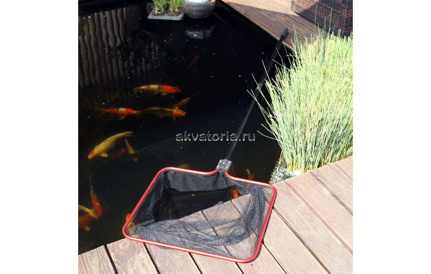 Сачок с телескопической ручкой JBL pond fish net M coarse, 160 см