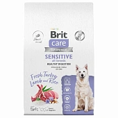 Корм для взрослых собак Brit Care Dog Adult Sensitive Healthy Digestion, ягнёнок, 1.5 кг
