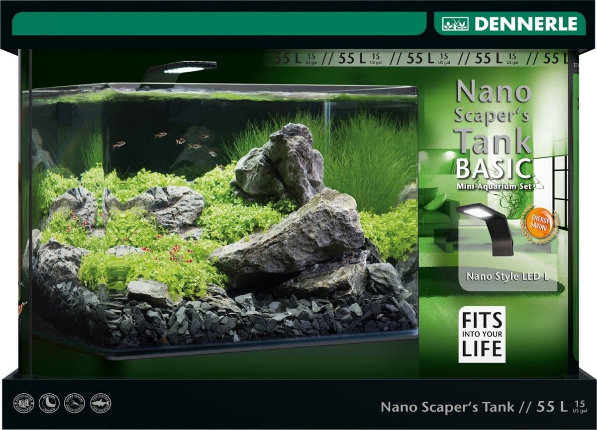 Dennerle Nano Scapers Tank Basic Style LED, 55 л