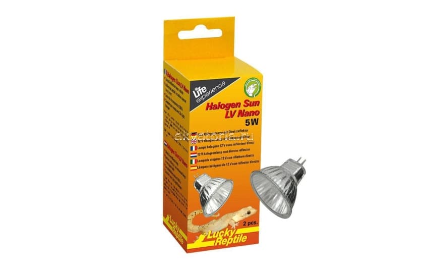 Галогенная лампа Lucky Reptile Halogen Sun LV nano, 5 Вт, 2 шт