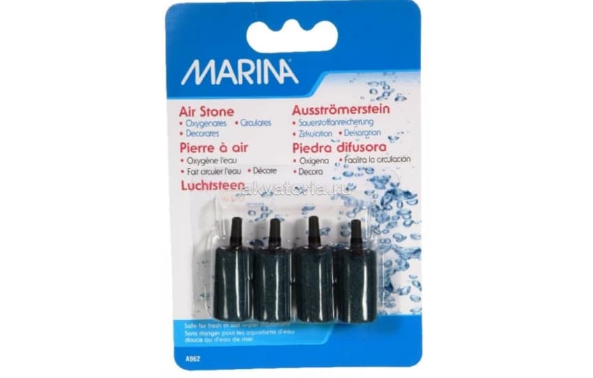 Распылитель Hagen Marina Air Stone, цилиндр, чёрный, 4 шт