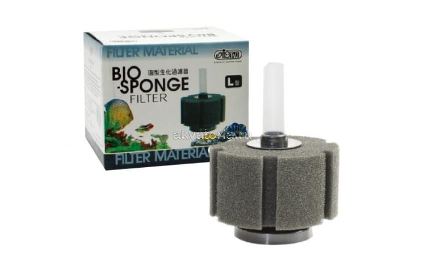 Внутренний аэрлифтный аквариумный фильтр ISTA Bio-Sponge, L, донный
