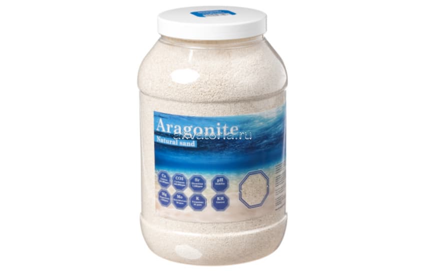 Грунт арагонитовый песок DVH Aragonite Natural Sand, 9 кг, 1-2 мм