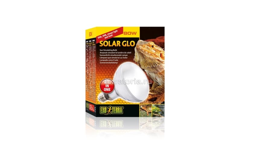 Террариумная газоразрядная ртутная лампа Hagen ExoTerra Solar Glo 80 Вт