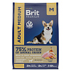 Корм для взрослых собак средних пород Brit Premium Dog Adult Medium, курица, 15 кг