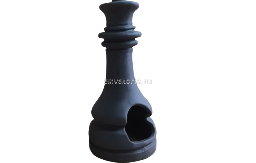 Аквариумная декорация Gloxy Шахматная фигура Ферзь чёрный