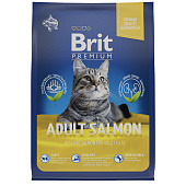 Корм для взрослых кошек Brit Premium Cat Adult Salmon, лосось, 2 кг