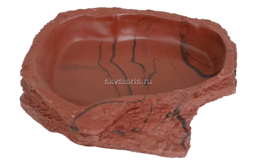 Кормушка-поилка Lucky Reptile Water Dish Lava, коричневая, 23×20×5 см