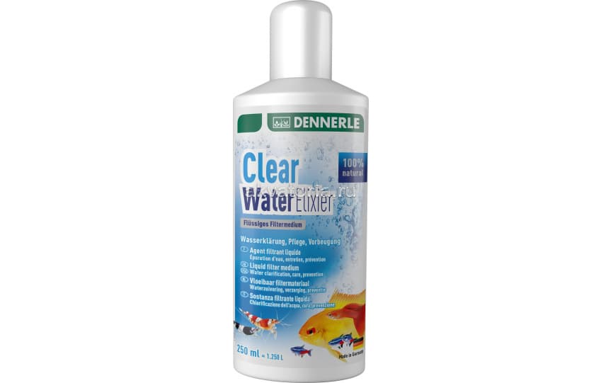 Добавка для очищения воды Dennerle Clear Water Elixier, 250 мл