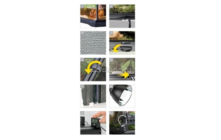 Террариум из силикатного стекла Hagen ExoTerra Natural Terrarium Small Wide 45х45х45 см