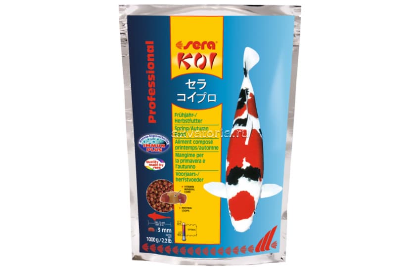 Корм для прудовых рыб Sera Koi Professional весна/осень, гранулы, 1 кг