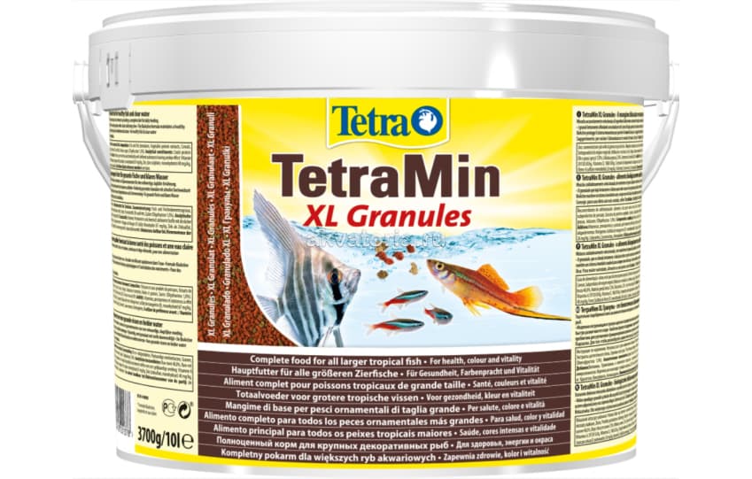 Корм Tetra Min Granules XL, гранулы, для всех видов рыб, 10 л