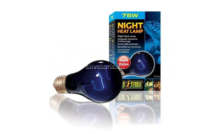 Террариумная лампа лунного света Hagen ExoTerra Night Heat Lamp A19, 75 Вт