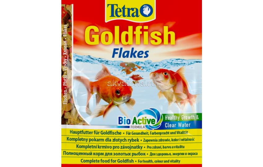 Корм Tetra Goldfish, хлопья, для всех видов золотых рыбок, 12 г