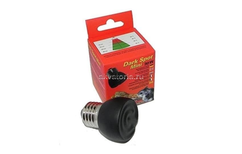 Тепловая керамическая лампа Lucky Reptile Dark Spot Mini, 30 Вт