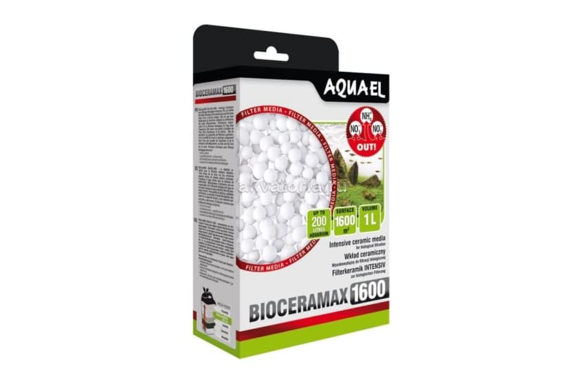 Наполнитель Aquael BIO CERAMAX 1600, стеклокерамические шары, 1 л