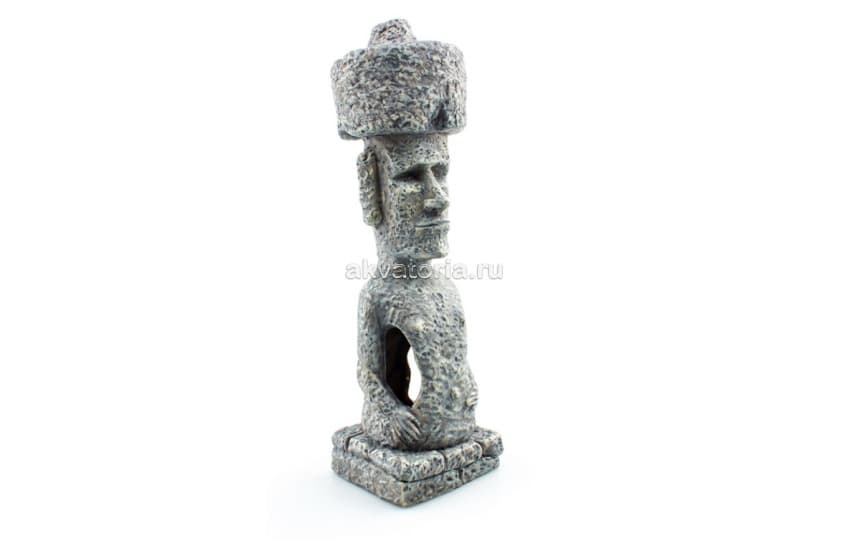 Аквариумная декорация PRIME «Каменный истукан» 9,5×9×26,5 см