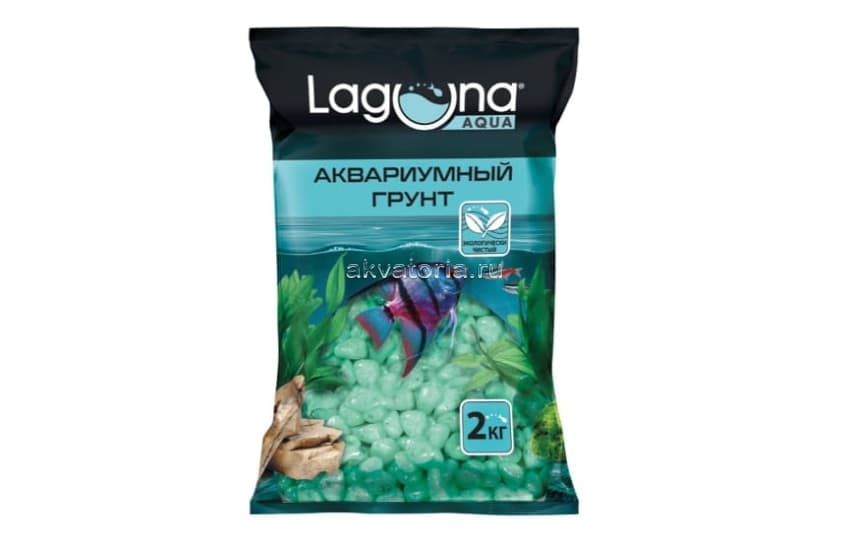 Грунт крашеный гранит Laguna 20609D, зелёный, 5-8 мм, 2 кг