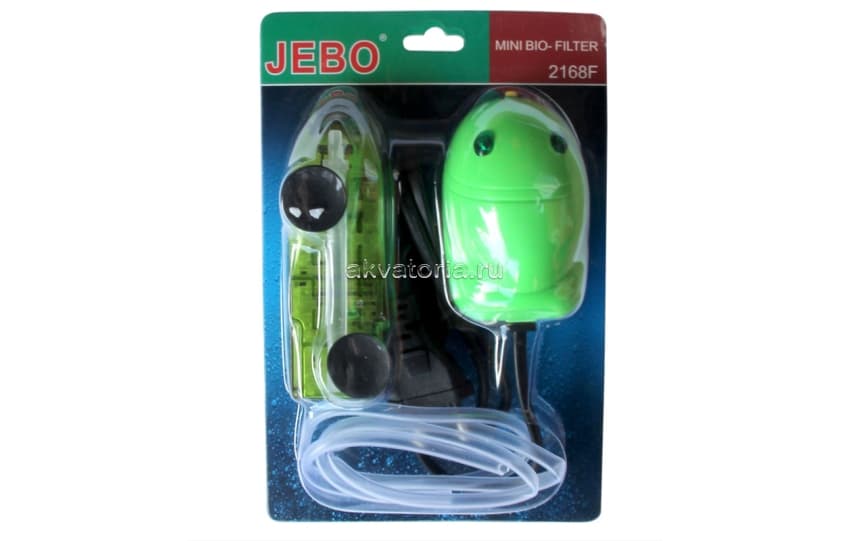 Аквариумный компрессор Jebo 2168F, с биофильтром