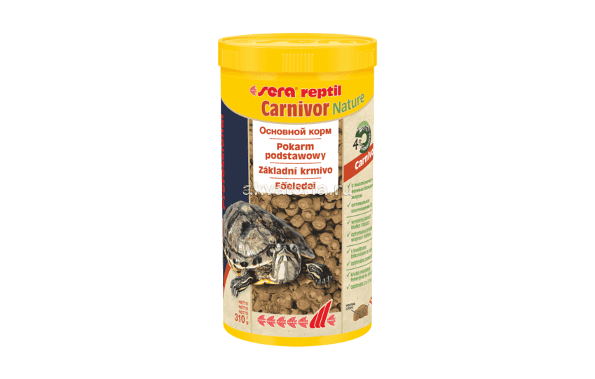 Корм для водных черепах Sera Reptil Professional Carnivor, гранулы, 1 л