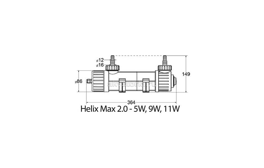 Ультрафиолетовый стерилизатор Aqua Medic UV Helix max 2.0, 5 Вт