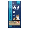 Корм для взрослых собак всех пород Brit Premium Dog Sensitive, ягнёнок и индейка, 15 кг