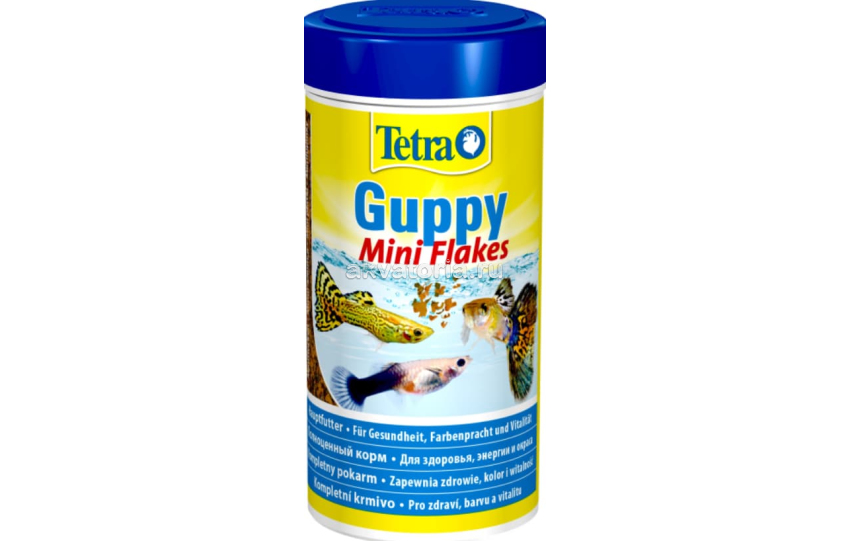 Корм Tetra Guppy Mini Flakes, для гуппи, мини-хлопья, 250 мл