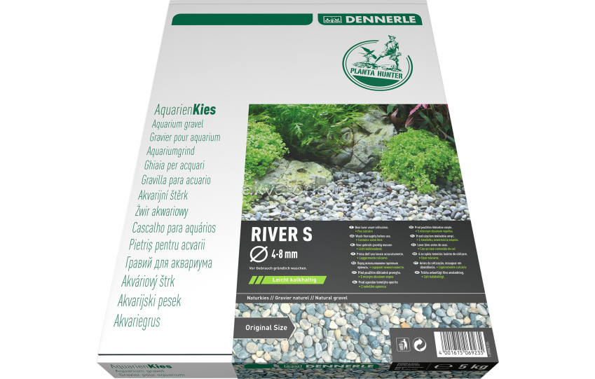 Грунт Dennerle Plantahunter River, гравий, 4-8 мм, 5 кг
