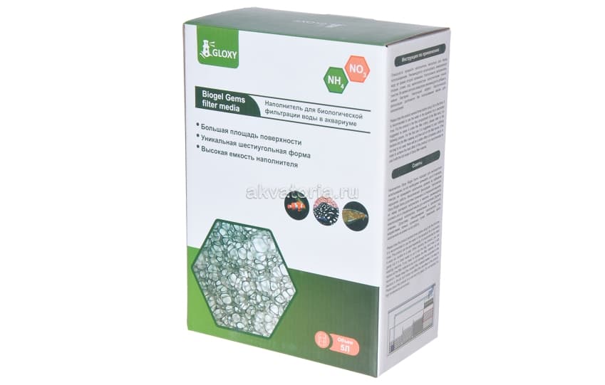 Наполнитель для фильтрации воды Gloxy Biogel Gems, 5 л