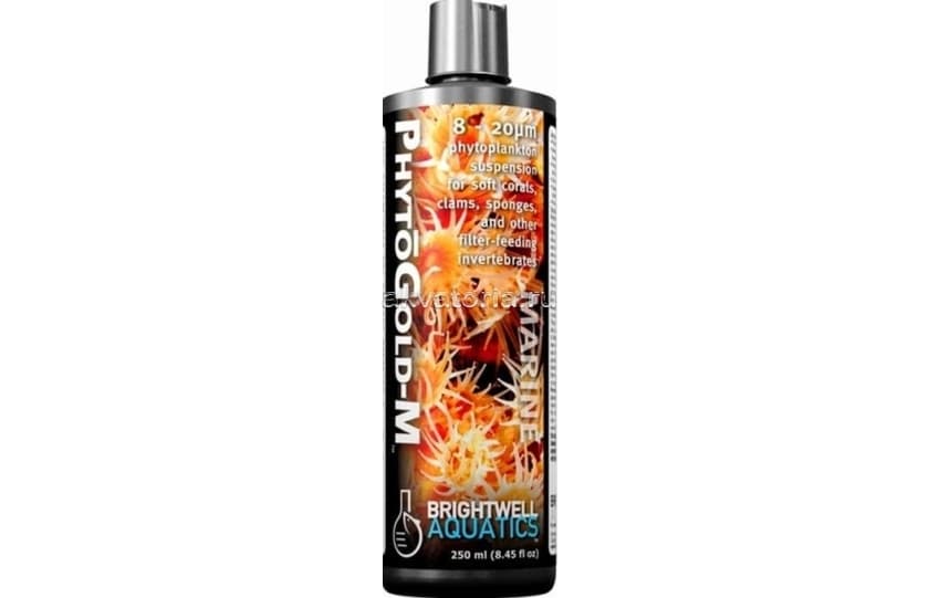 Суспензия фитопланктона Brightwell Aquatics PhytoGold-M 8-20 микрон, 250 мл