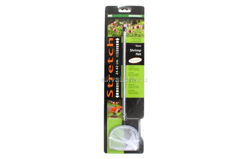 Сачок телескопический Dennerle Nano Shrimp Net, белый, L
