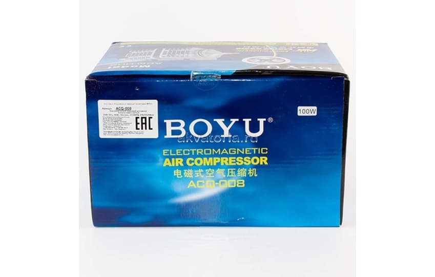 Компрессор поршневой BOYU ACQ-008, 100 Вт, 6600 л/ч