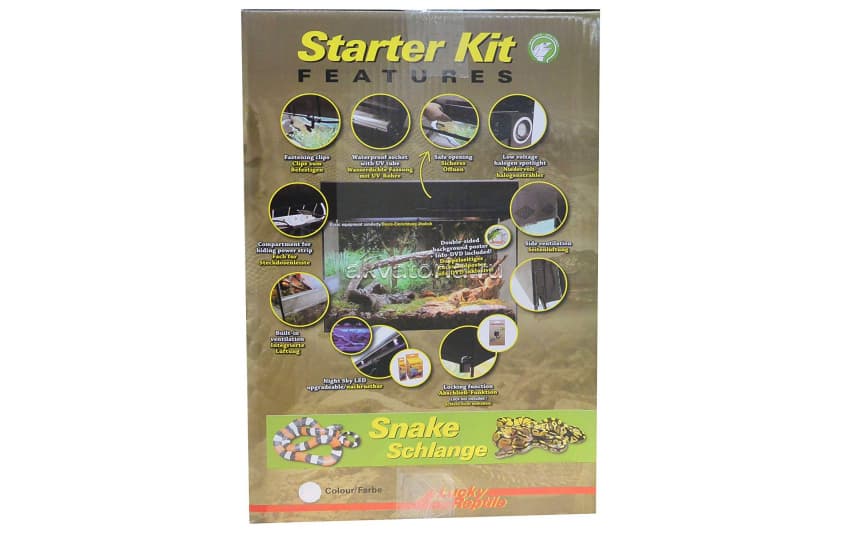 Стартовый комплект для змей Lucky Reptile Starter Kit Snake, 80×40×52 см, чёрный
