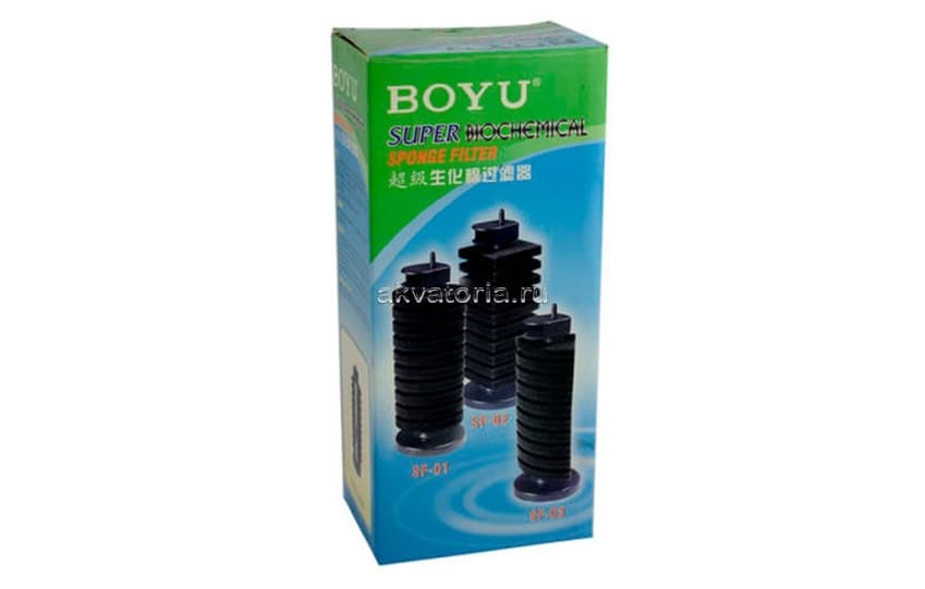Внутренний аэрлифтный аквариумный  фильтр Boyu SF-02