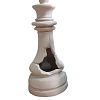 Аквариумная декорация Gloxy Шахматная фигура Ферзь белый