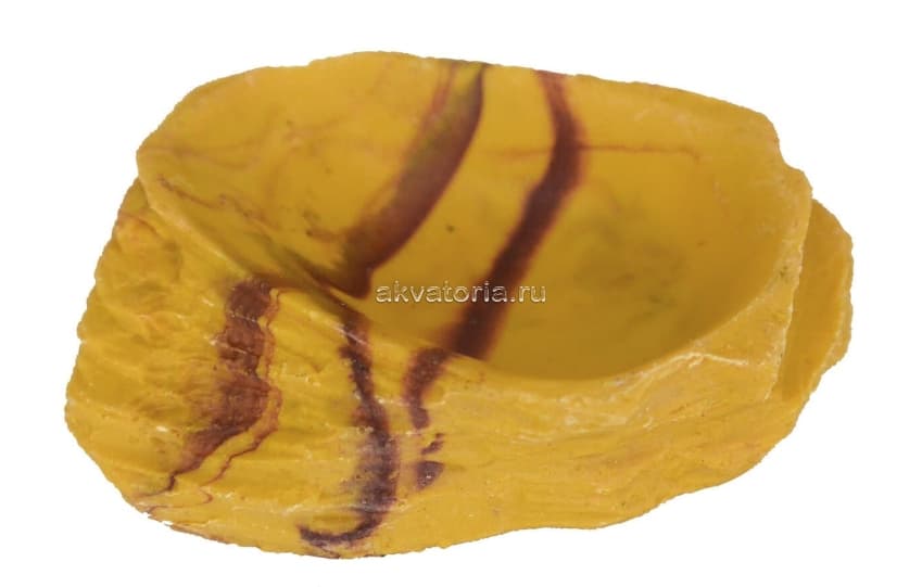 Кормушка-поилка Lucky Reptile Water Dish Sandstone, песочная, 8×6×2 см