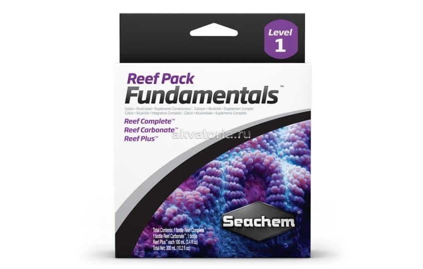 Комплекс препаратов Seachem Reef Pack:Fundamentals, 3×100 мл