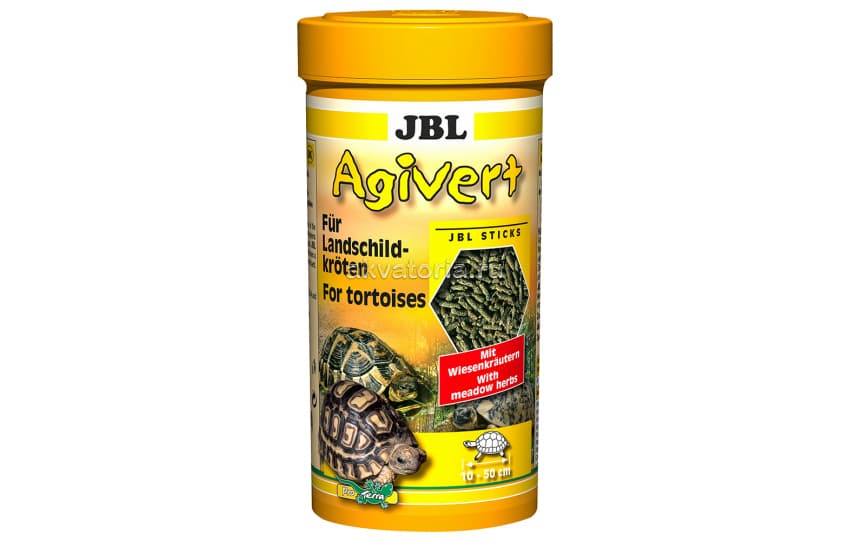 Корм JBL Agivert, палочки, для сухопутных черепах, 250 мл
