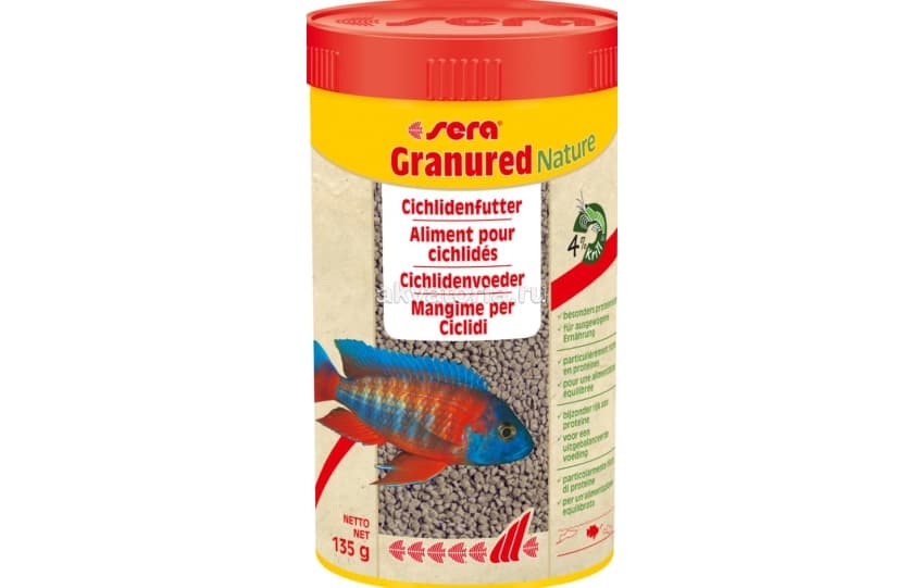 Корм для цихлид плотоядных Sera GRANURED, 250 мл