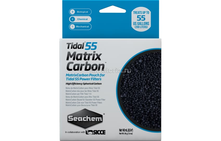 Уголь Seachem Matrix Carbon для рюкзачного фильтра Tidal 55