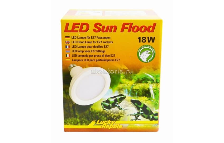 Террариумная светодиодная лампа Lucky Reptile Sun Flood, 18 Вт