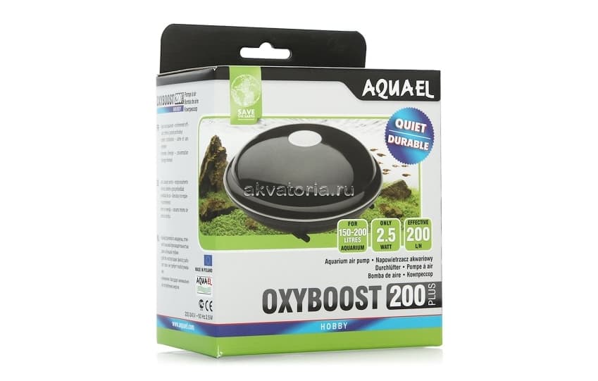 Аквариумный компрессор Aquael OXYBOOST 200 plus