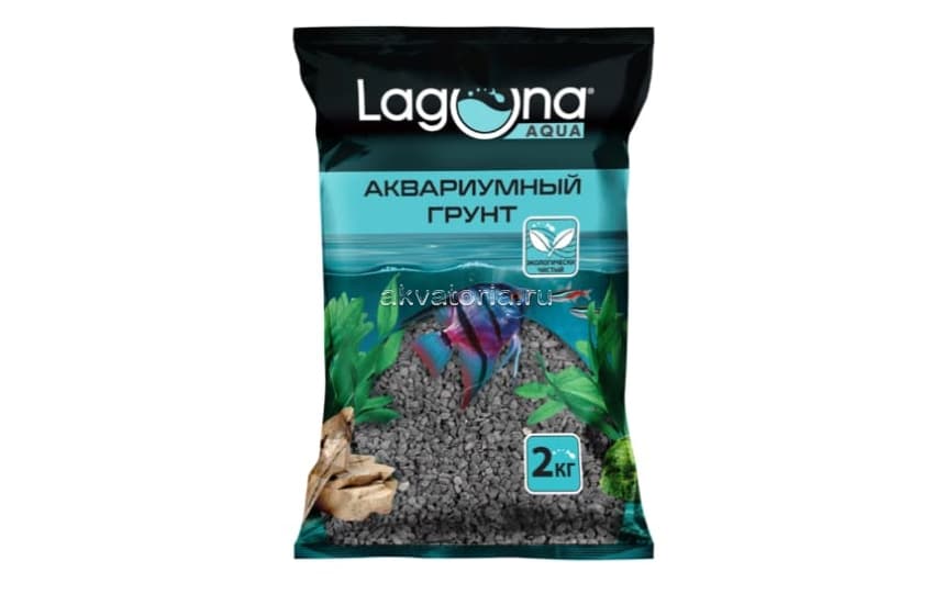 Грунт гранитная крошка Laguna 20106A, чёрный, 2-4 мм, 2 кг