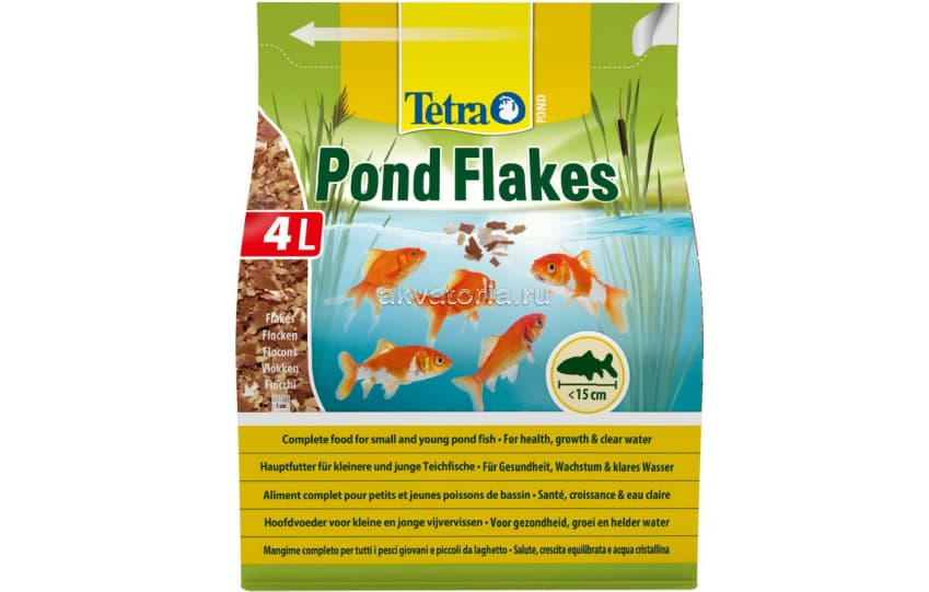 Корм для прудовых рыб Tetra Pond Flakes, хлопья, 4 л
