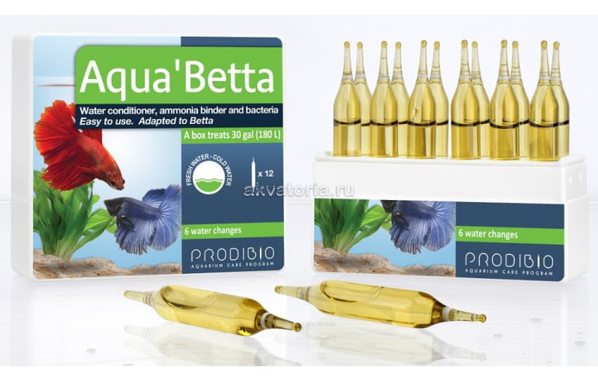 Кондиционер для воды Prodibio Aqua'Betta, 12 ампул