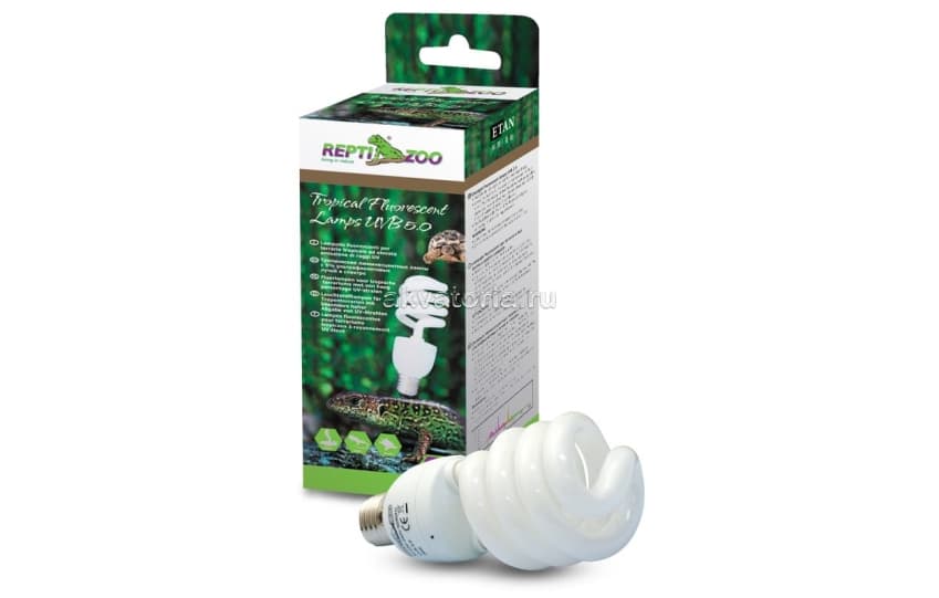 Террариумная лампа Repti-Zoo Compact Tropical UVB 5.0, 26 Вт