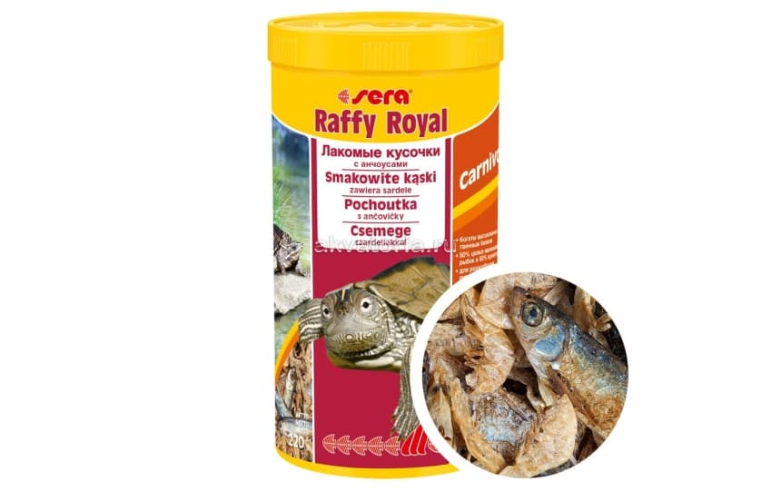 Корм для водных черепах Sera Raffy Royal, сушёная смесь, 1 л