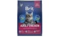 Корм для взрослых кошек Brit Premium Cat Adult Chicken, курица, 8 кг